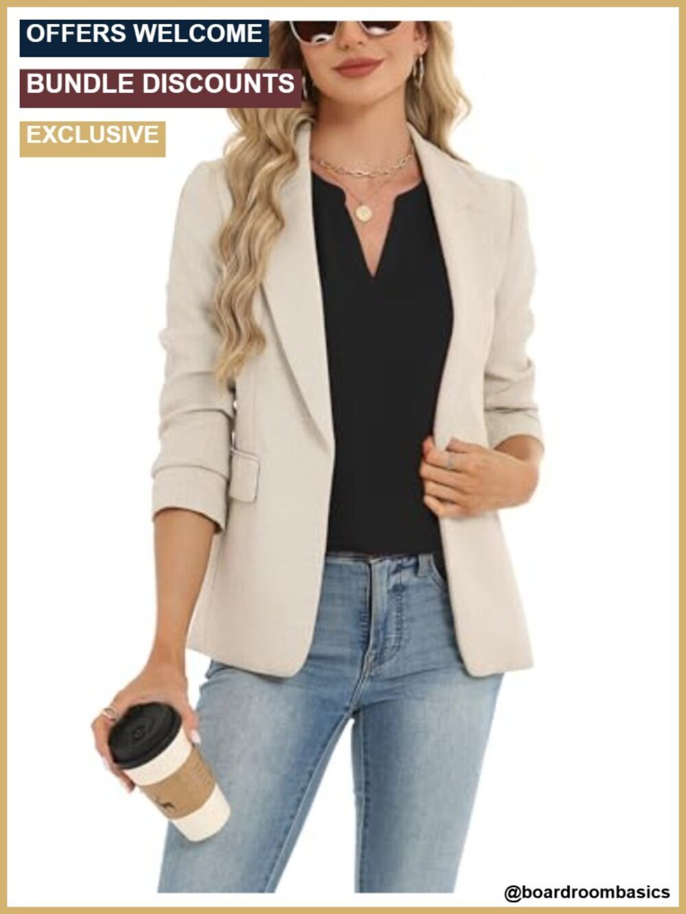 Womens Blouse V Neck Short Sleeve Petal Sleeve Flowy Work Business Casual Top - Picture 3 of 6